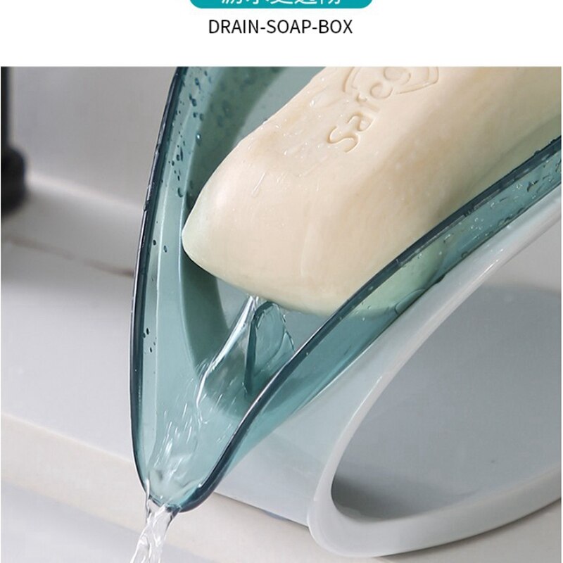 Soap Dish Leaf Shape Bathroom Soap Holder Storage