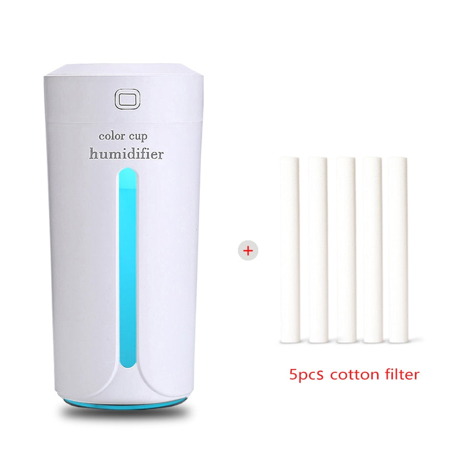 Air humidifier with 7 colour LED