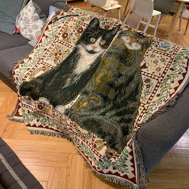 American Cats Throw Blanket Decorative