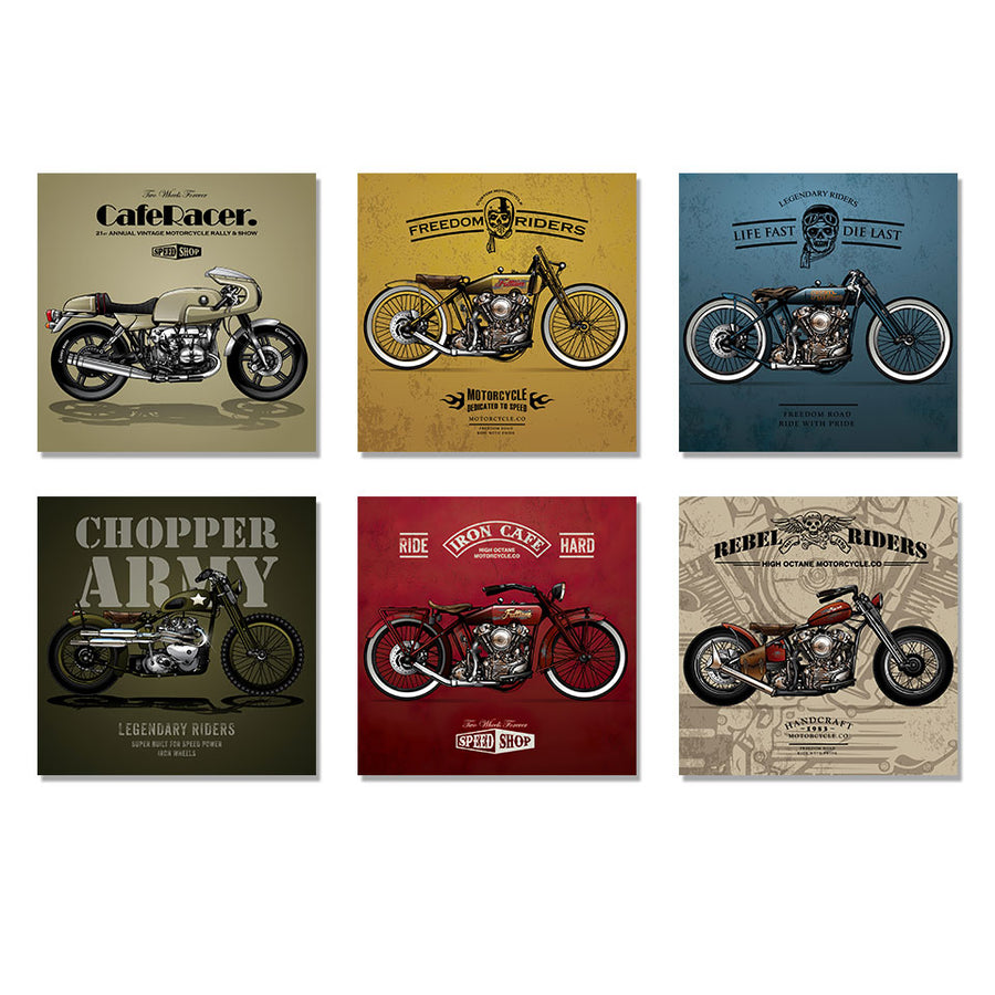 Vintage Poster Motorcycle wall art