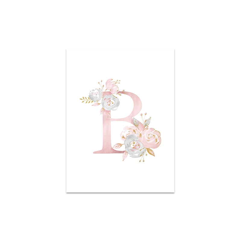 Prints Pink Flower Wall Art Canvas