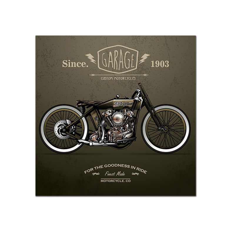 Vintage Poster Motorcycle wall art