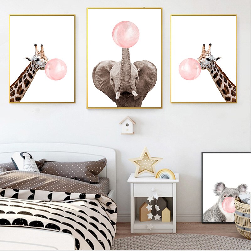 Nursery Wall Art Canvas Painting