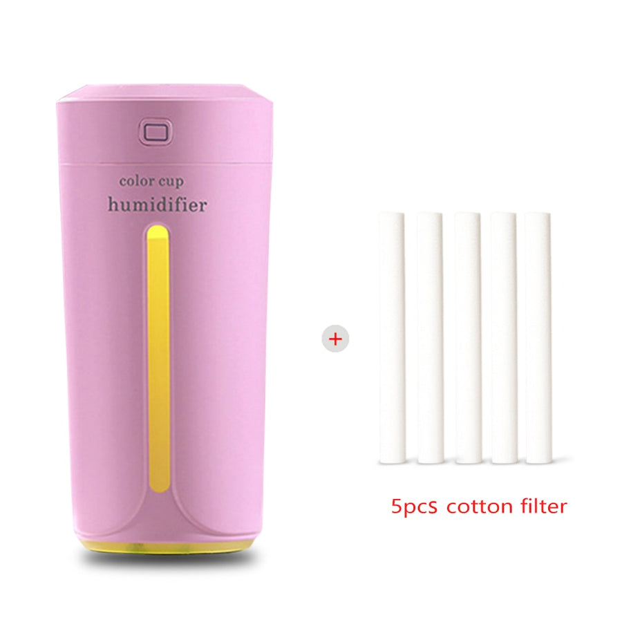 Air humidifier with 7 colour LED