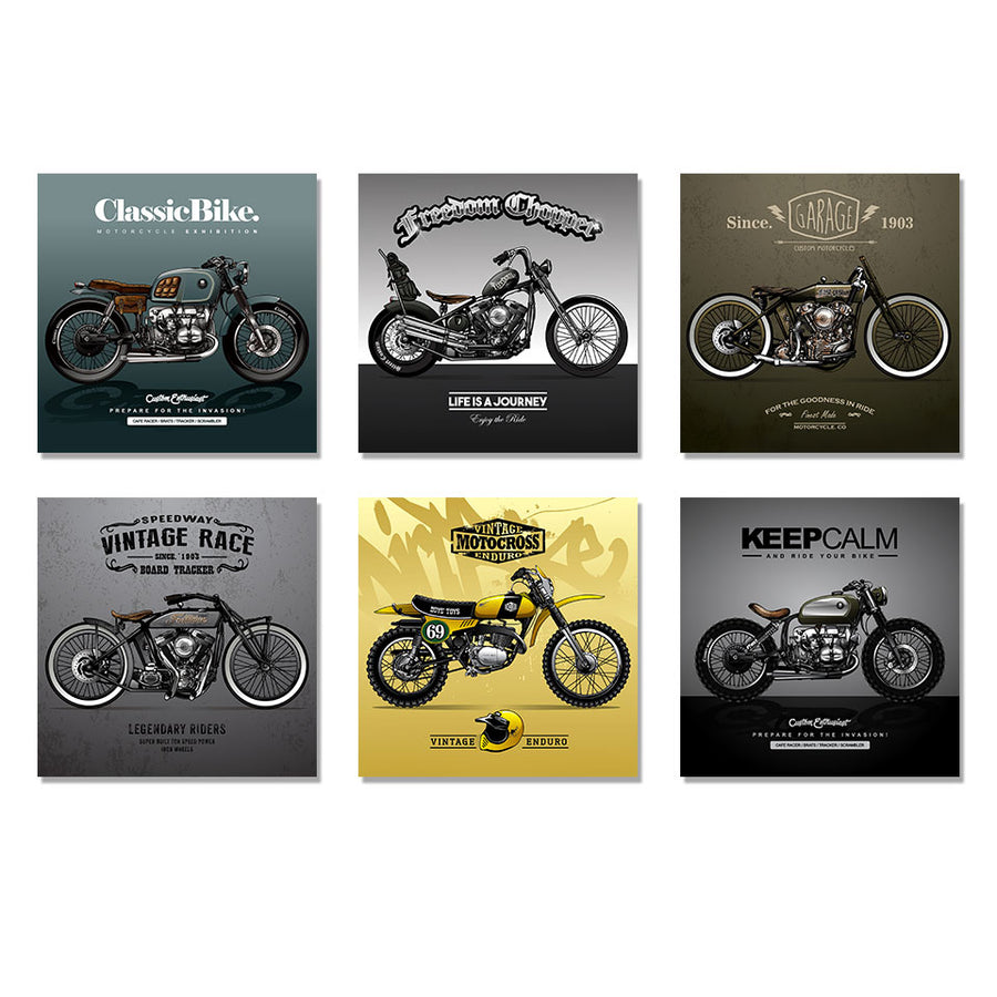 Vintage Poster Motorcycle wall art