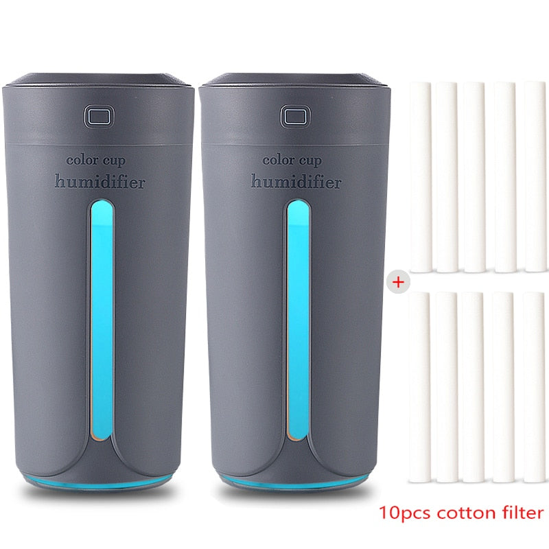 Air humidifier with 7 colour LED