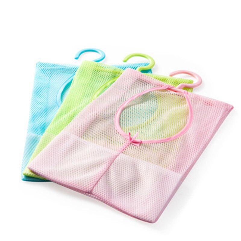 Multifunctional Hanging Storage Mesh Bags Toys Baskets