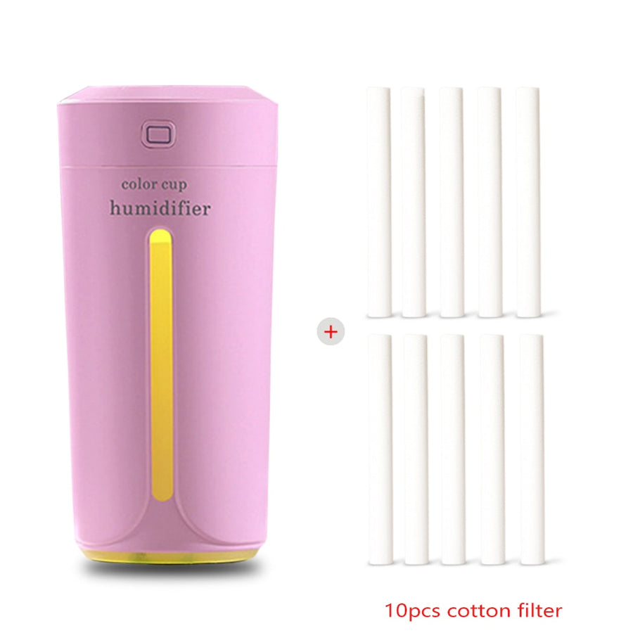 Air humidifier with 7 colour LED