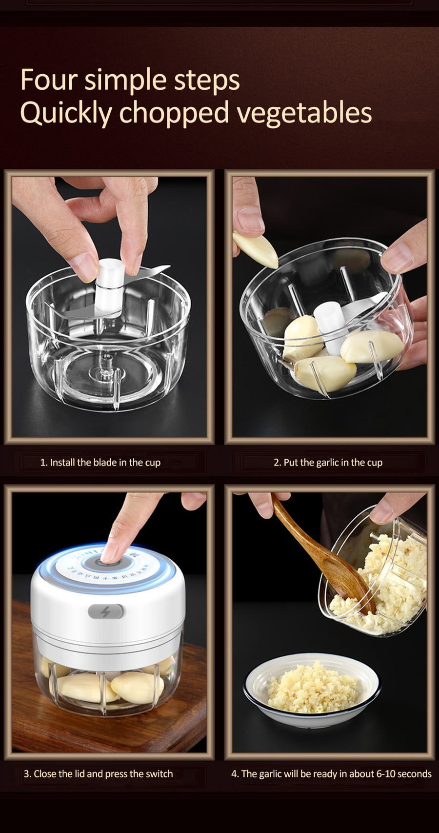 Wireless Electric Vegetable Blender