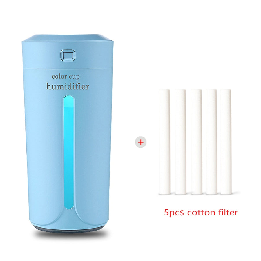 Air humidifier with 7 colour LED