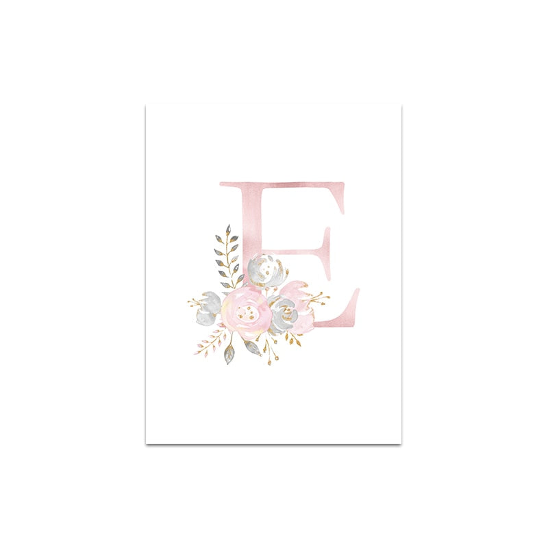 Prints Pink Flower Wall Art Canvas