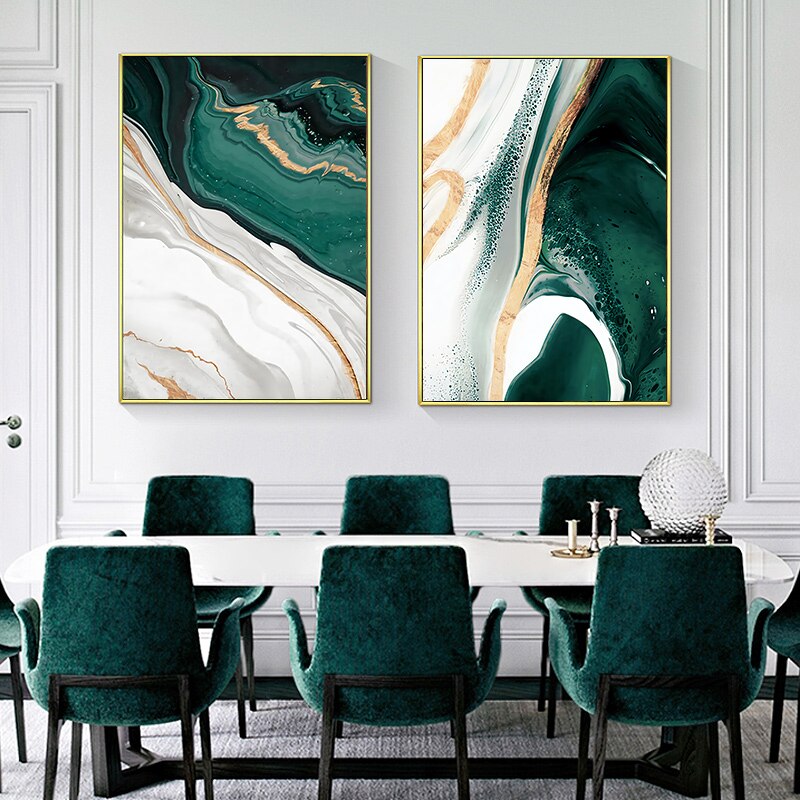 Abstract Morden Green Canvas Art - Home Ambition’s