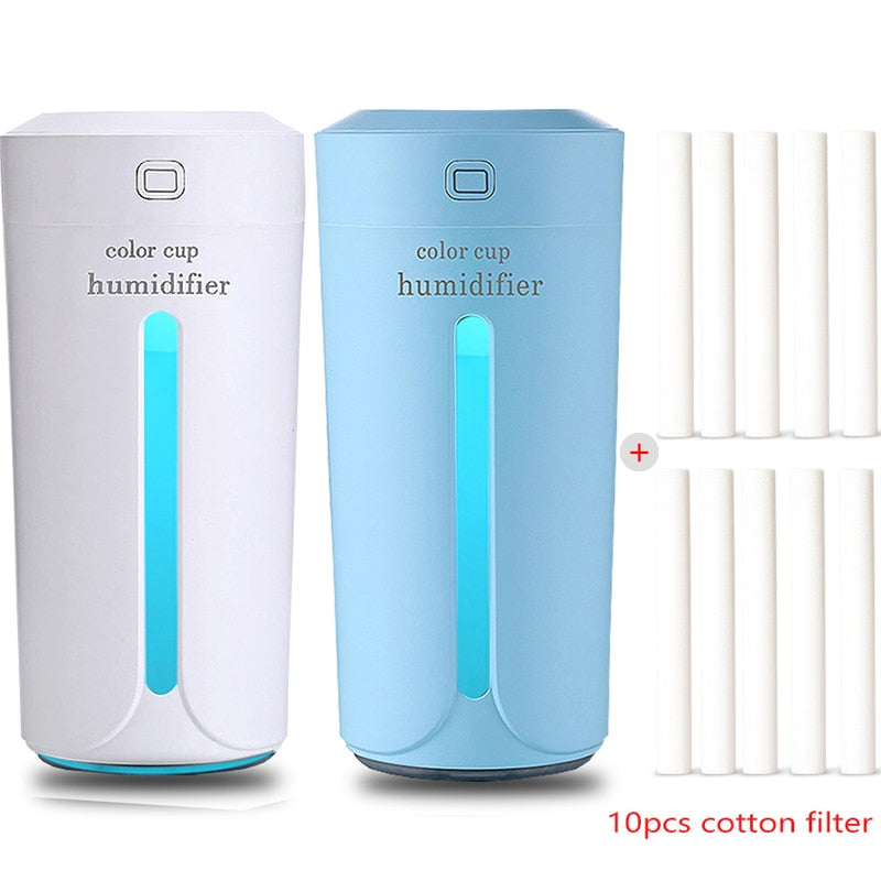 Air humidifier with 7 colour LED