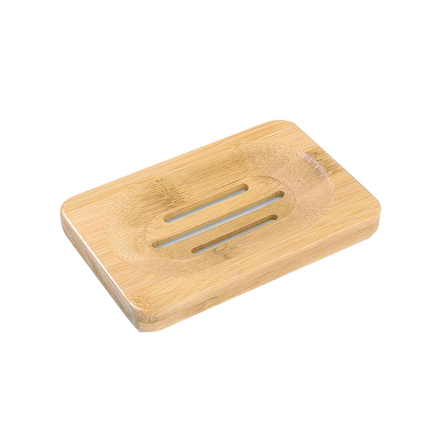 Wooden Natural Bamboo Soap Dishes Tray Holder Storage