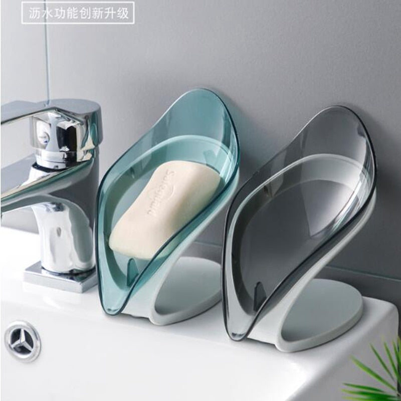 Soap Dish Leaf Shape Bathroom Soap Holder Storage