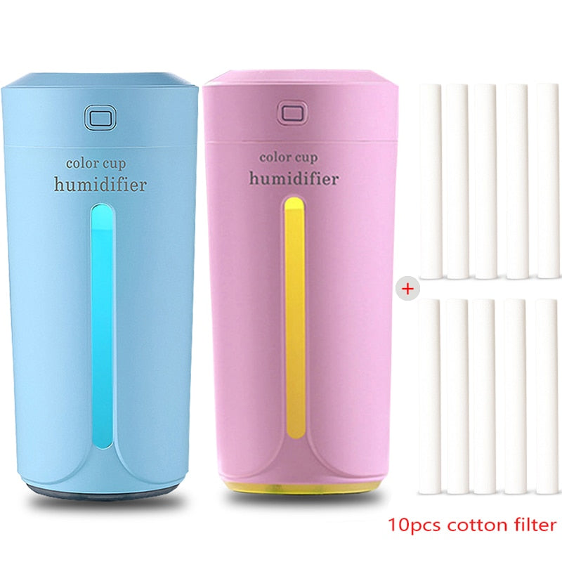 Air humidifier with 7 colour LED