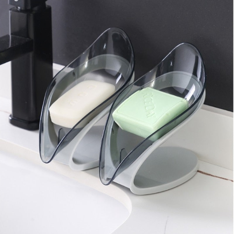 Soap Dish Leaf Shape Bathroom Soap Holder Storage