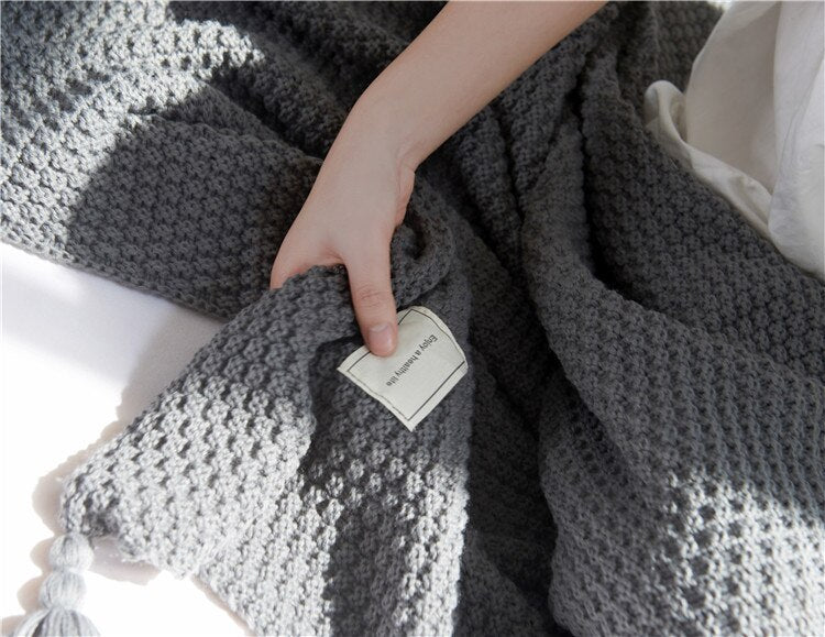 Thread Blanket with Tassel