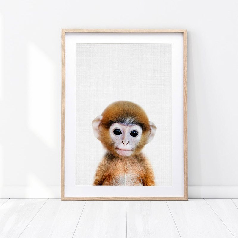 Wall Art Animals Canvas Painting Wall Pictures for Baby Kids Room