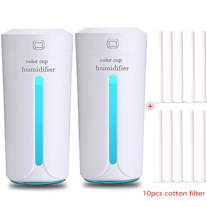 Air humidifier with 7 colour LED