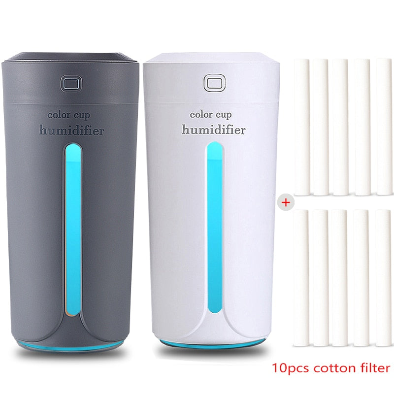 Air humidifier with 7 colour LED