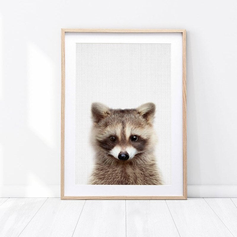 Wall Art Animals Canvas Painting Wall Pictures for Baby Kids Room