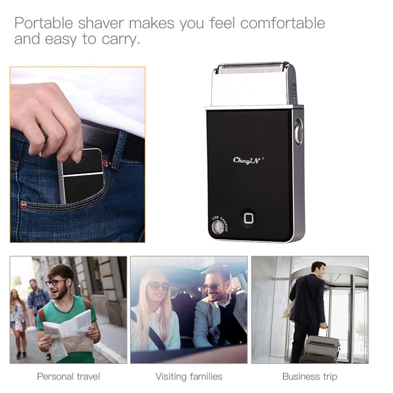 Rechargeable Travel Electric Men Shaver