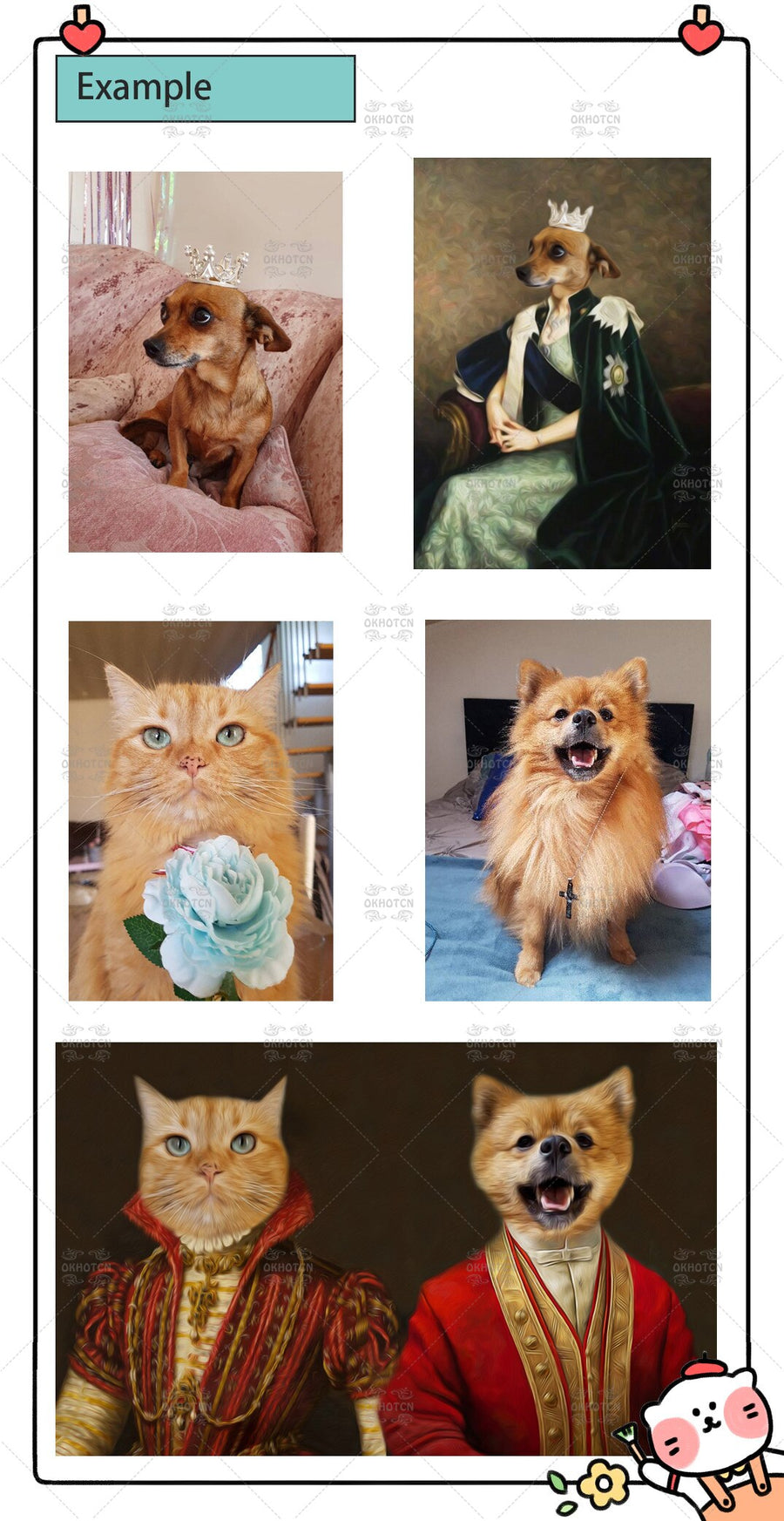 Custom Pet Portrait Picture