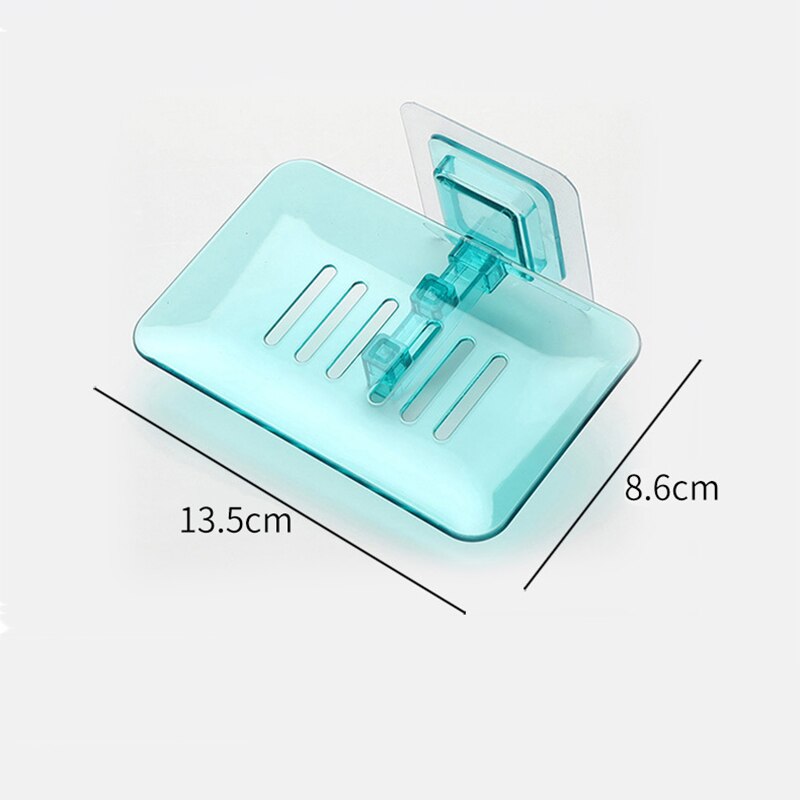 Wall-mounted Soap Holder Dishes Sponge Drain Bathroom