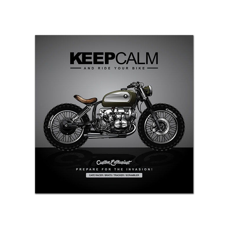 Vintage Poster Motorcycle wall art