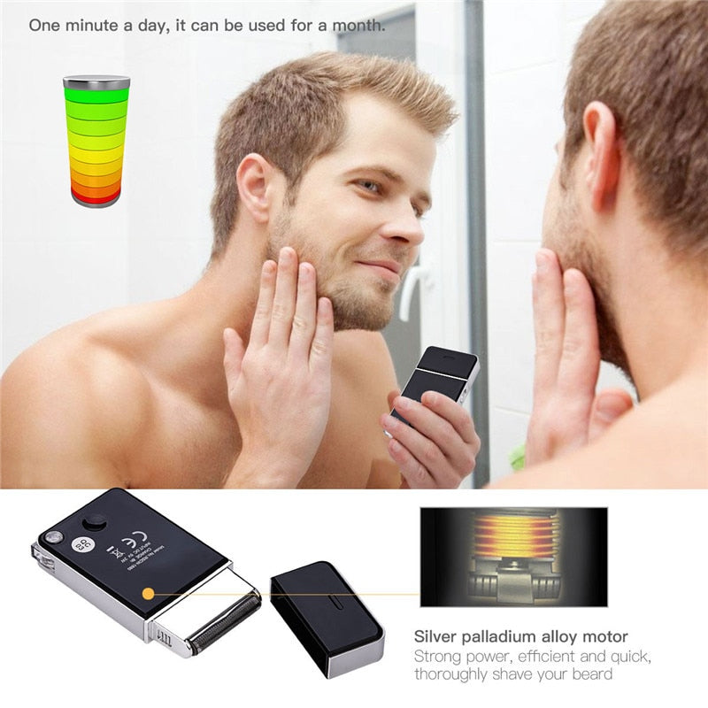 Rechargeable Travel Electric Men Shaver