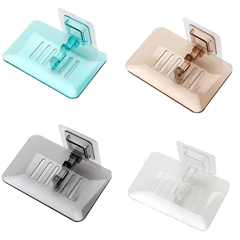 Wall-mounted Soap Holder Dishes Sponge Drain Bathroom