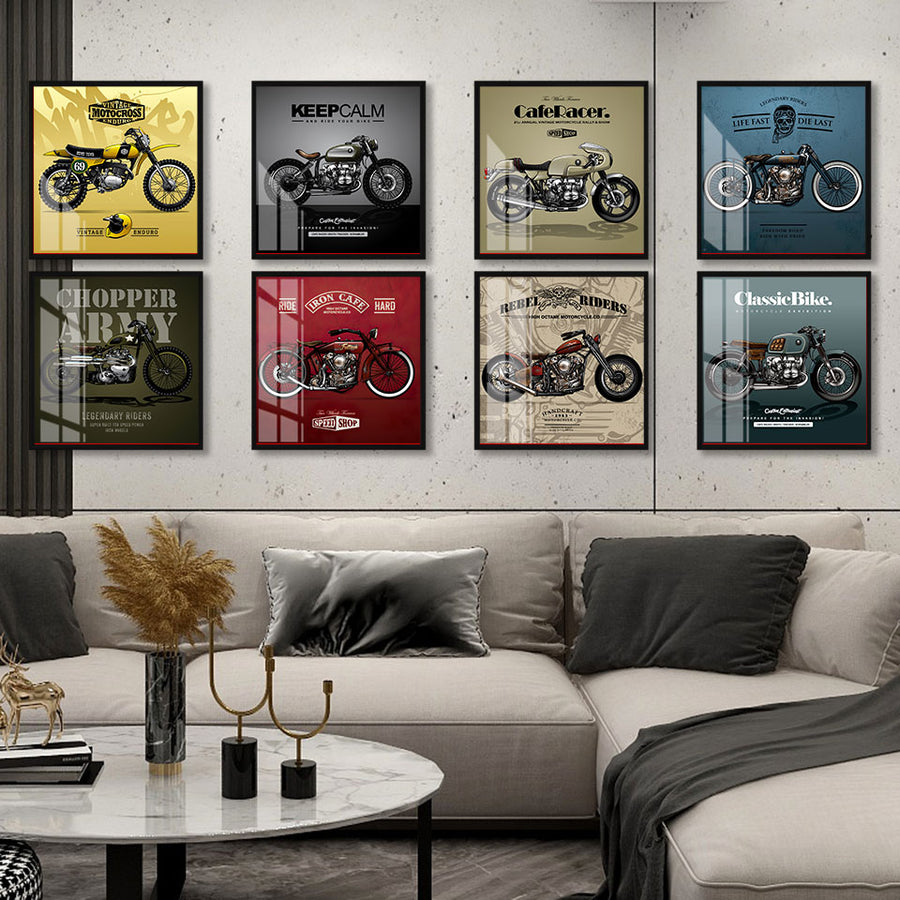 Vintage Poster Motorcycle wall art