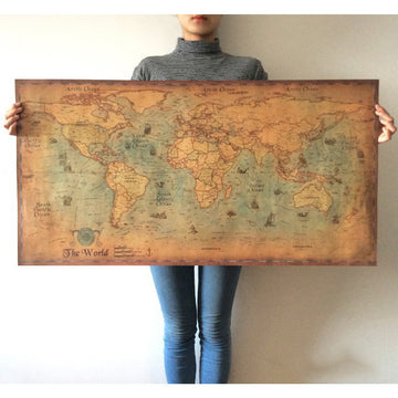 World Map Canvas Painting