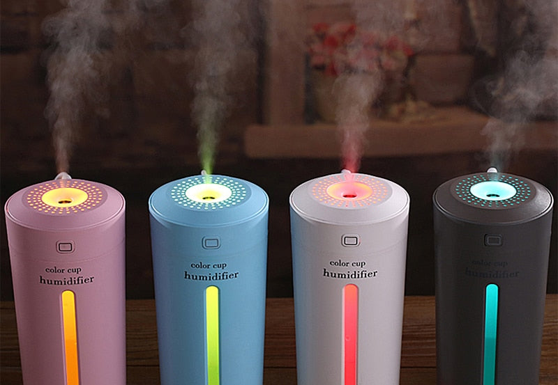 Air humidifier with 7 colour LED