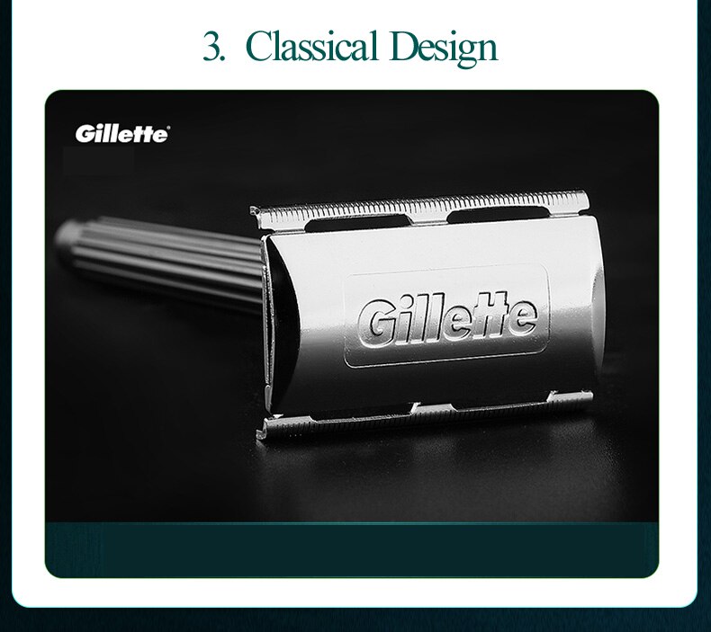 Gillette Men's Classic Stainless Steel Double-Sided  Razor