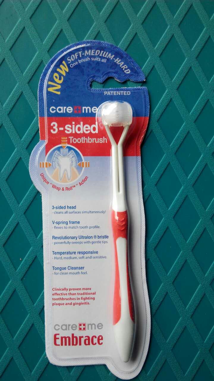 2pcs Three sides toothbrush