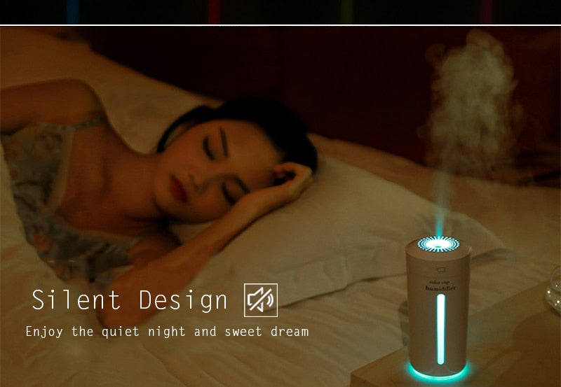 Air humidifier with 7 colour LED