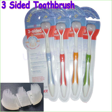 2pcs Three sides toothbrush