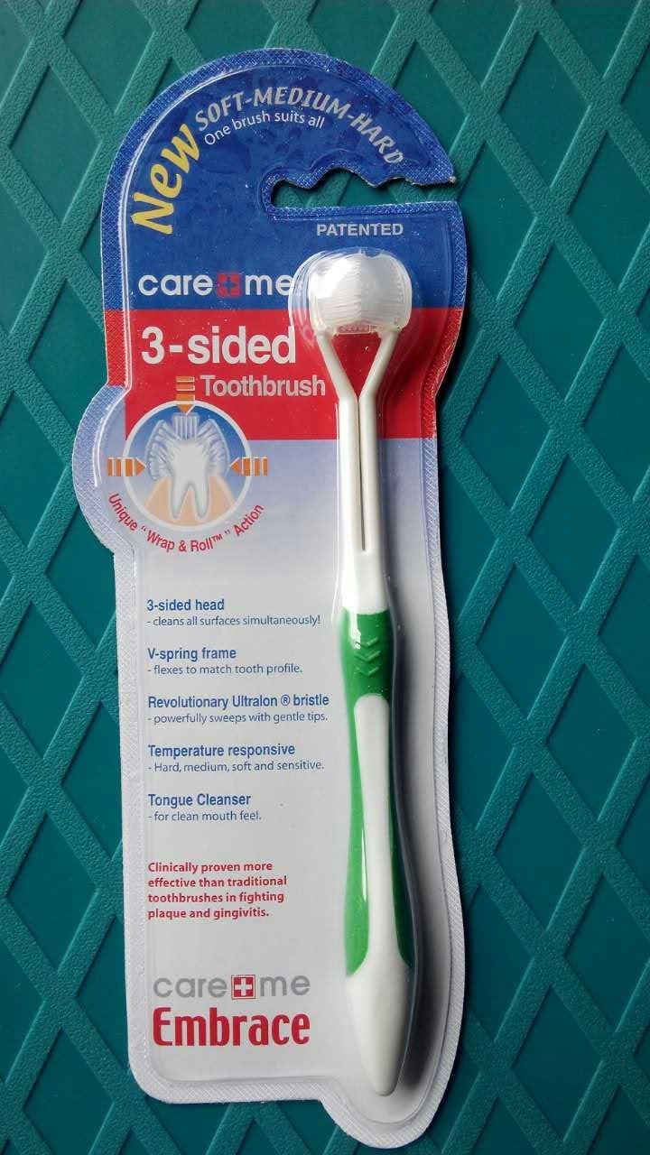 2pcs Three sides toothbrush