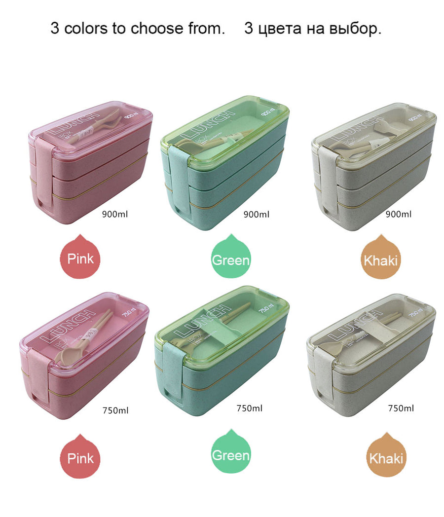 3 Layer Bento Box Eco-Friendly