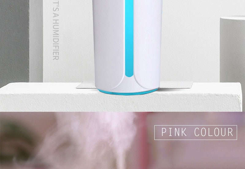 Air humidifier with 7 colour LED