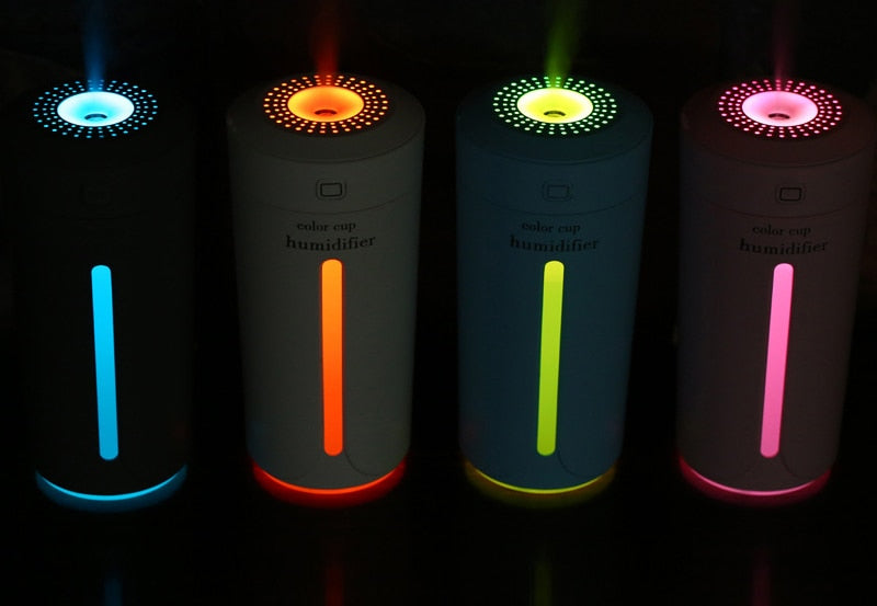 Air humidifier with 7 colour LED