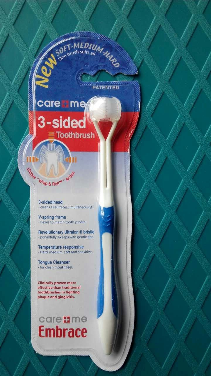 2pcs Three sides toothbrush