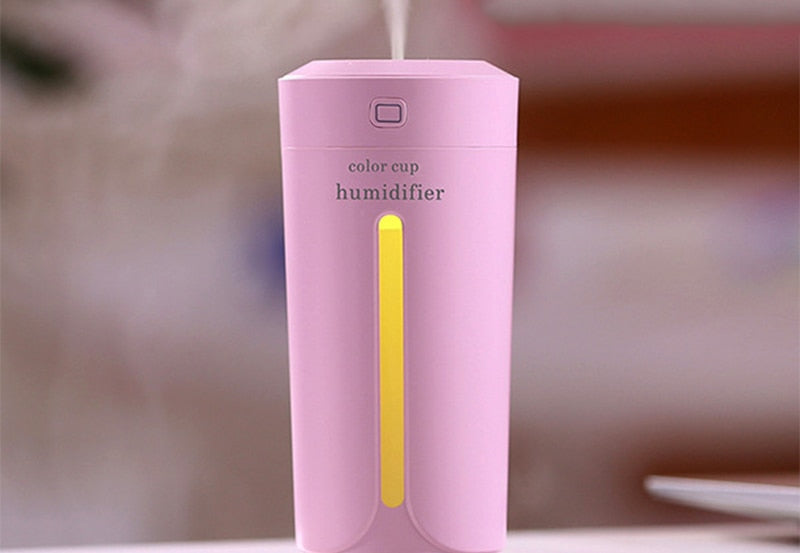 Air humidifier with 7 colour LED