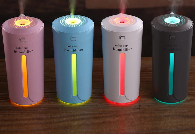 Air humidifier with 7 colour LED