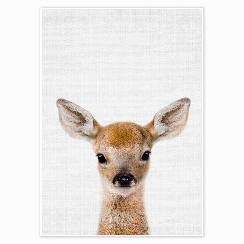 Wall Art Animals Canvas Painting Wall Pictures for Baby Kids Room