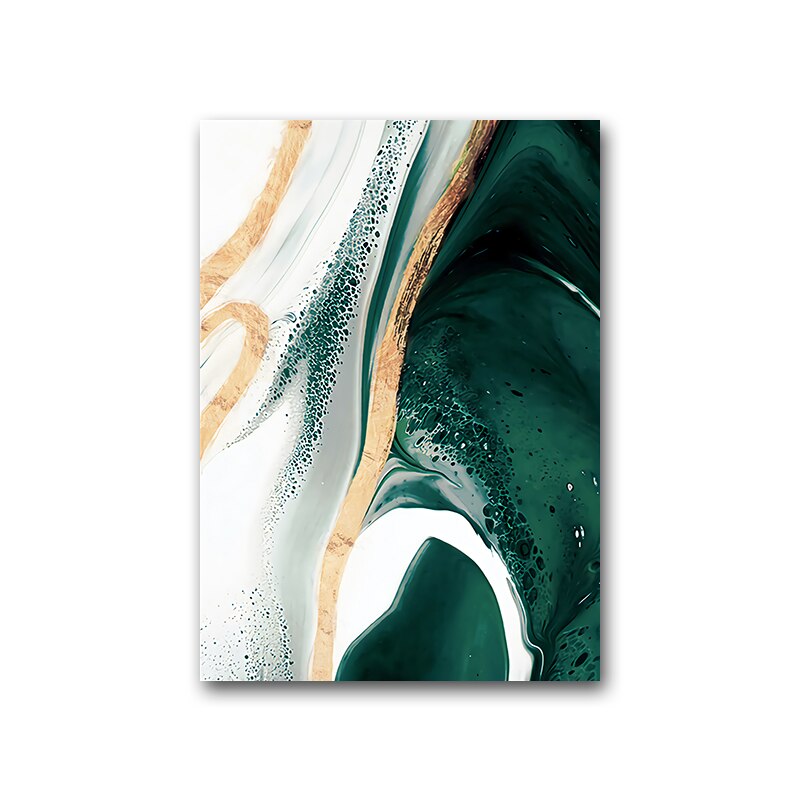 Abstract Morden Green Canvas Art - Home Ambition’s