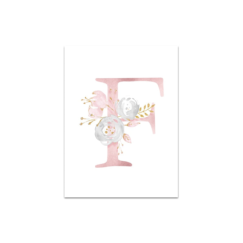 Prints Pink Flower Wall Art Canvas