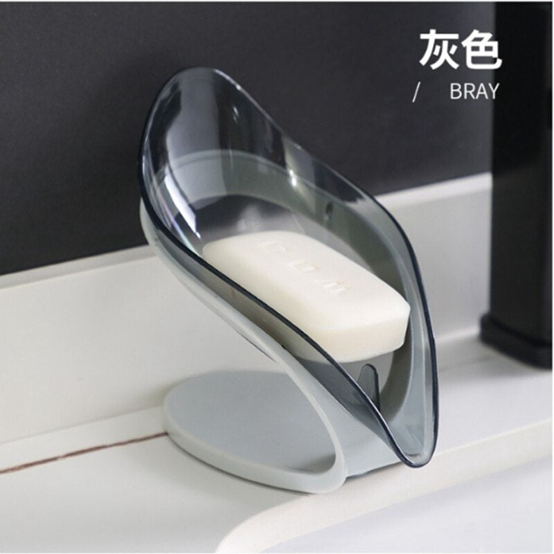 Soap Dish Leaf Shape Bathroom Soap Holder Storage